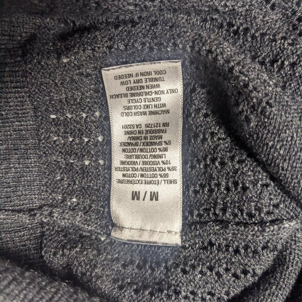 USED - Size M Juniors Aeropostale 1/4 Button Down Dress Cotton Blend Black - Picture 7 of 8